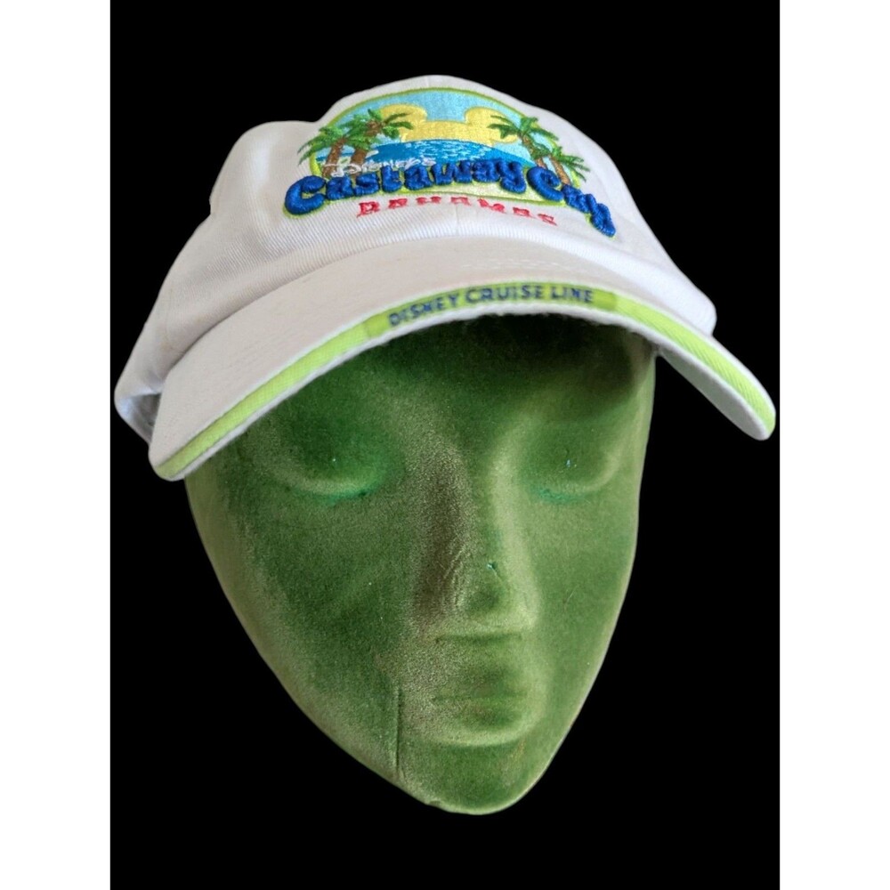 Disney Cruise Line Castaway Cay Bahamas White Adult Adjustable Hat Cap Embroider